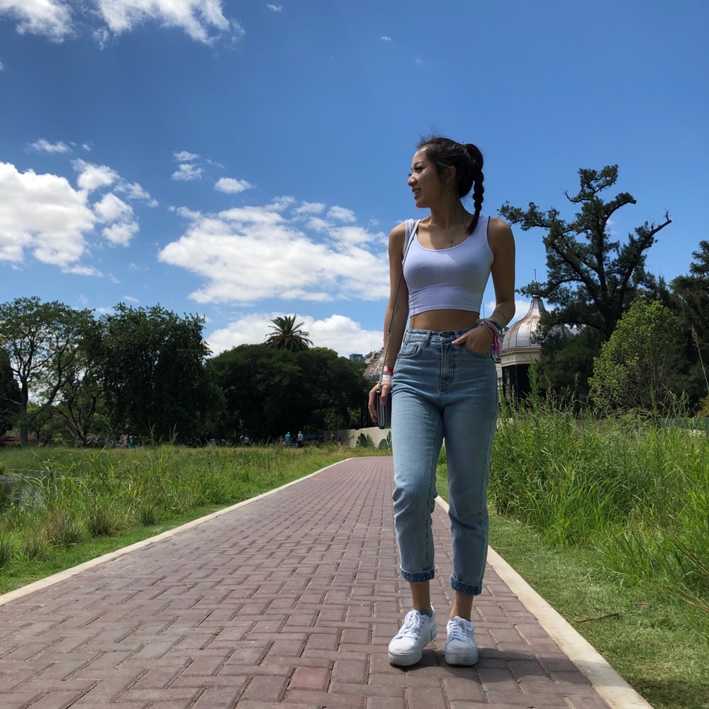 Blue washed jeans
